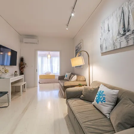 Blanc Dans Le Centre De Glyfada Апартаменты *